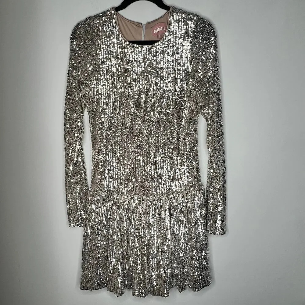 Show Me Your Mumu Zelda Sequin Mini Dress Size Large